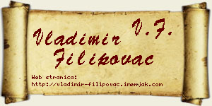 Vladimir Filipovac vizit kartica
